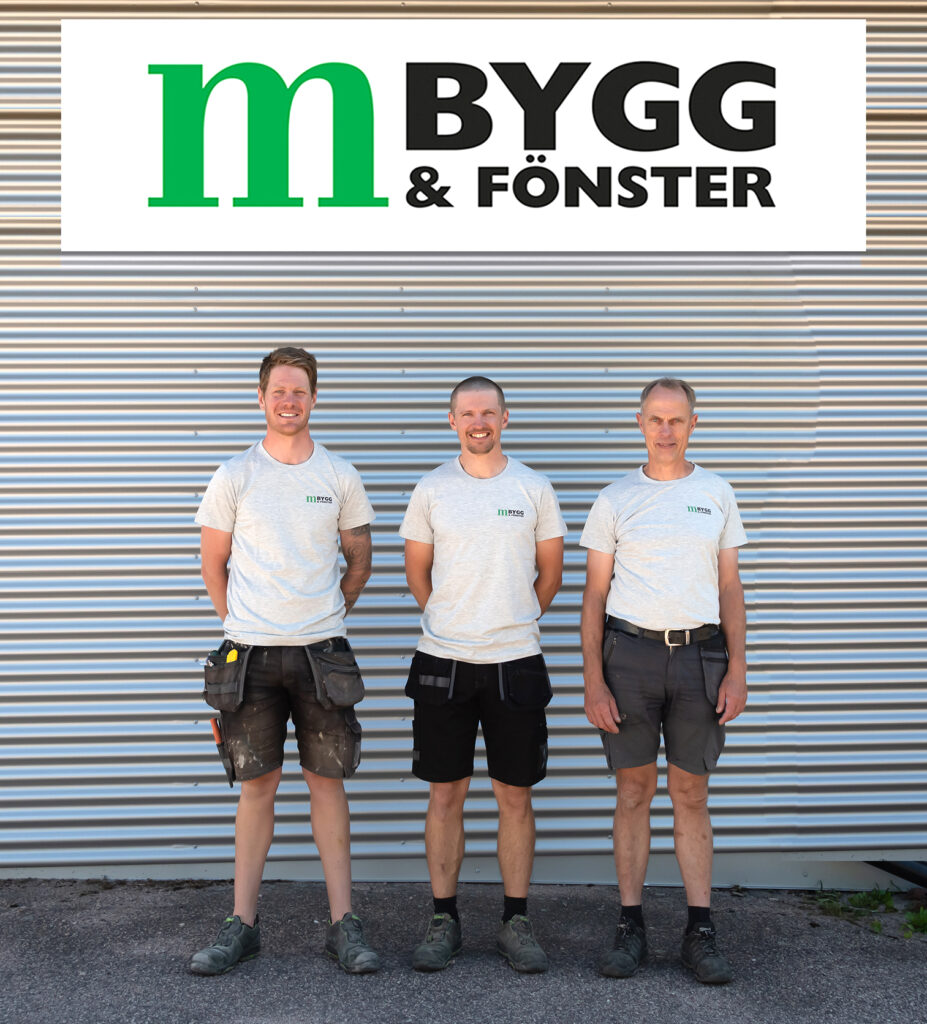 Mats, Erik och Fredrik, personalen på Bygg & Fönster i Tranås AB